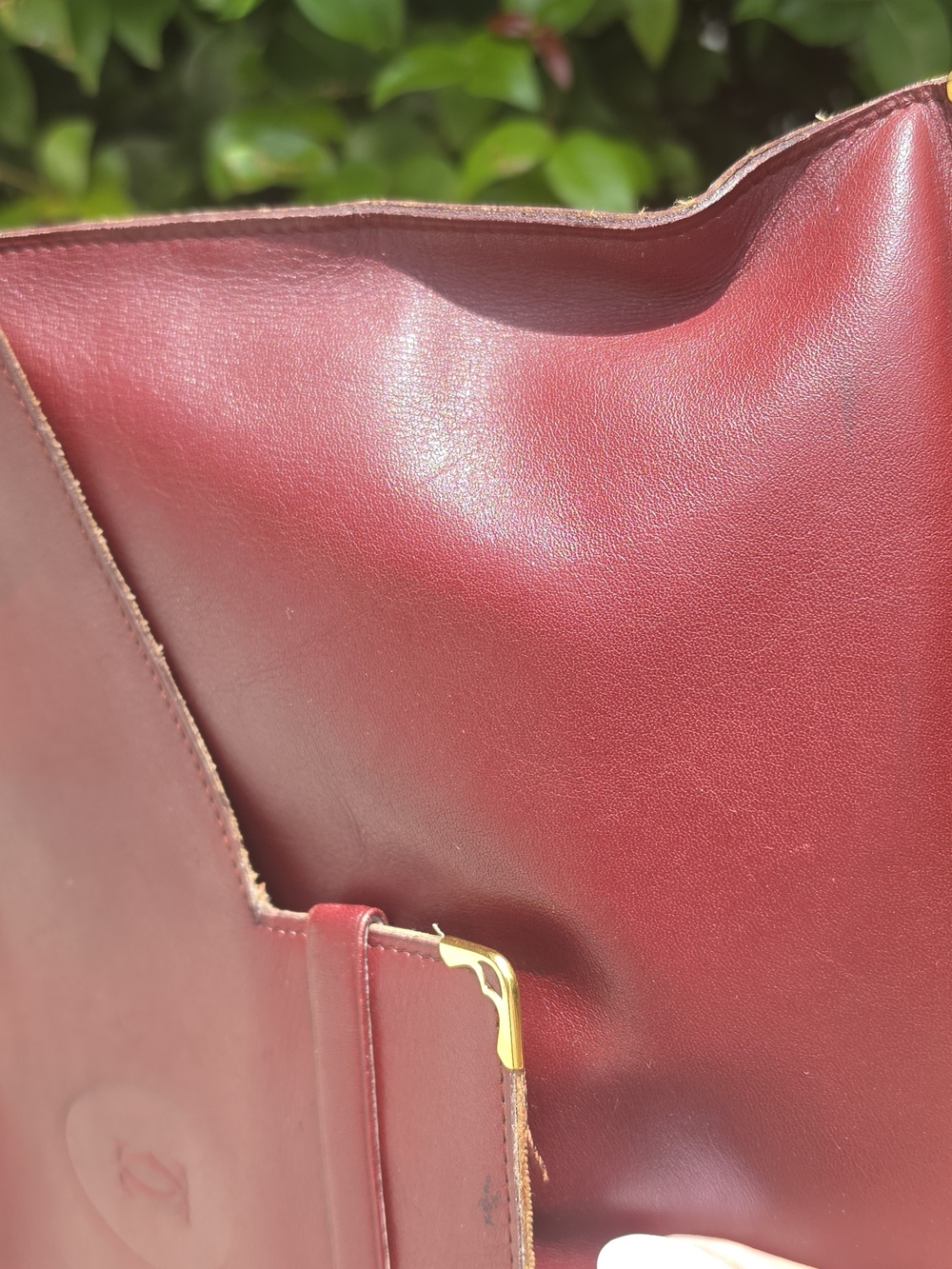 Cartier Vintage Burgundy Leather Clutch - Picture 4 of 9